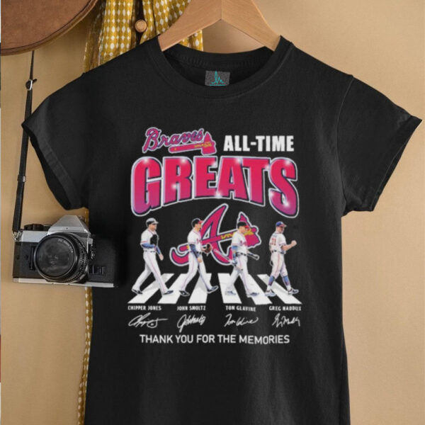 Atlanta Braves All Time Great Road Abbey Signatures T shirts