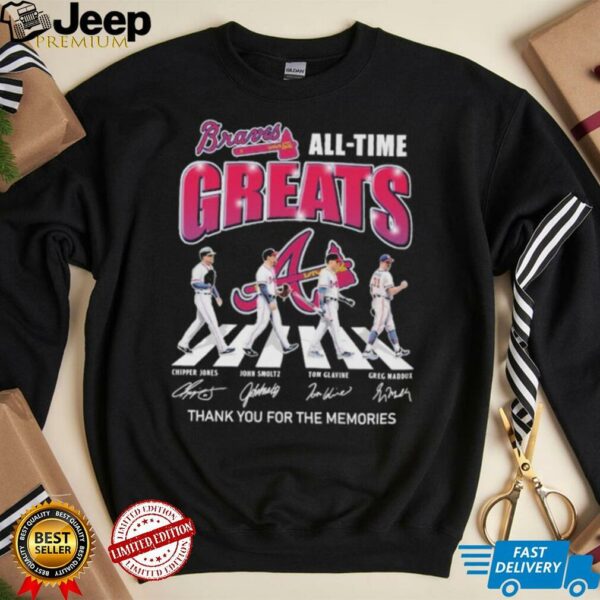 Atlanta Braves All Time Great Road Abbey Signatures T shirts