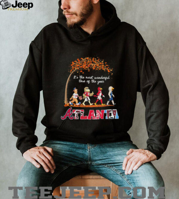Atlanta Sports Teams Mascot Abbey Road It’s The Most Wonderful Time Of The Year Shirt