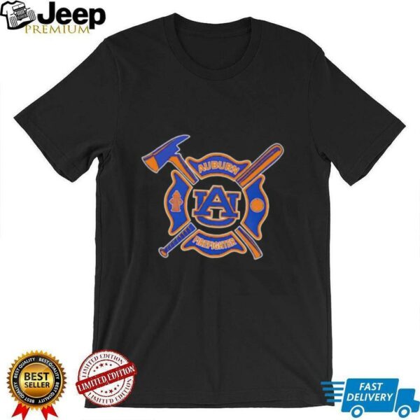 Auburn firefighter baseball logo shirt