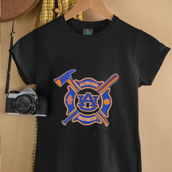 Auburn firefighter baseball logo shirt