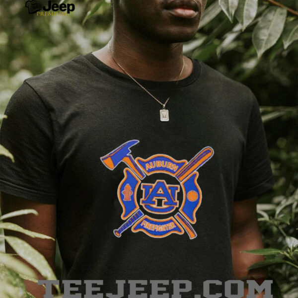Auburn firefighter baseball logo shirt