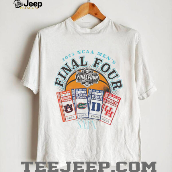 Auburn x Florida x Duke x Houston 2025 NCAA men’s final four Sat X shirt