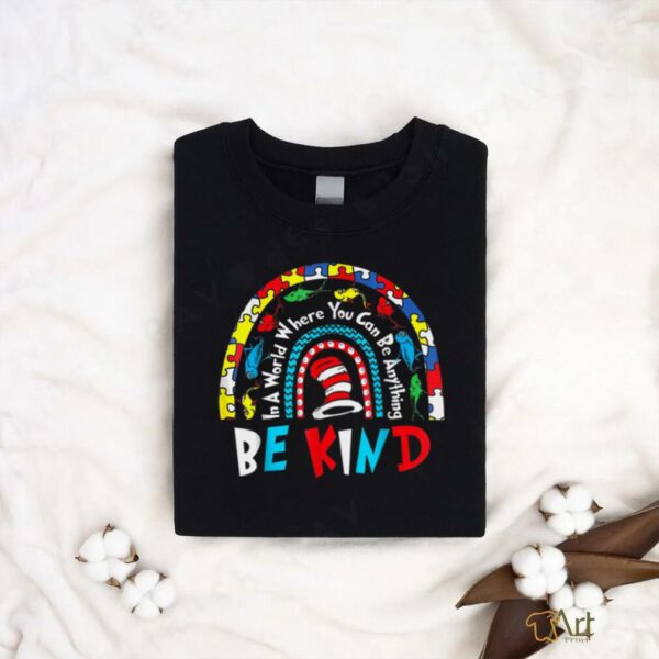Autism Awareness Why Fit In Doctor Teacher Cat In Hat Cool T Shirt (1)