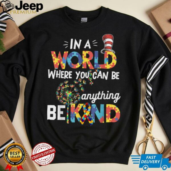 Autism Awareness Why Fit In Doctor Teacher Cat In Hat Cool T Shirt (3)