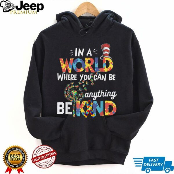 Autism Awareness Why Fit In Doctor Teacher Cat In Hat Cool T Shirt (3)