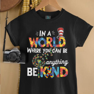 Autism Awareness Why Fit In Doctor Teacher Cat In Hat Cool T Shirt 35