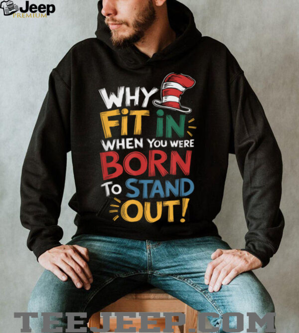 Autism Awareness Why Fit In Doctor Teacher Cat In Hat Cool T Shirt