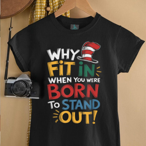 Autism Awareness Why Fit In Doctor Teacher Cat In Hat Cool T Shirt