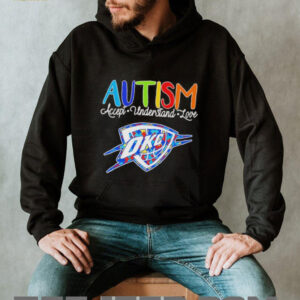 Autism accept understand love OKC Thunder basketball logo shirt