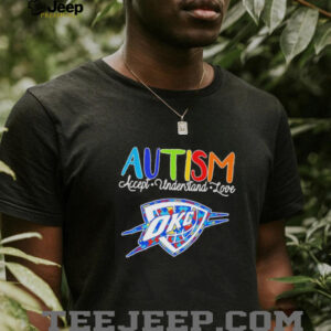 Autism accept understand love OKC Thunder basketball logo shirt5
