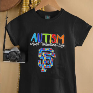 Autism accept understand love San Francisco Giants baseball logo shirt3