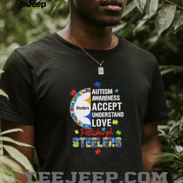 Autism awareness accept understand love Pittsburgh Steelers shirt