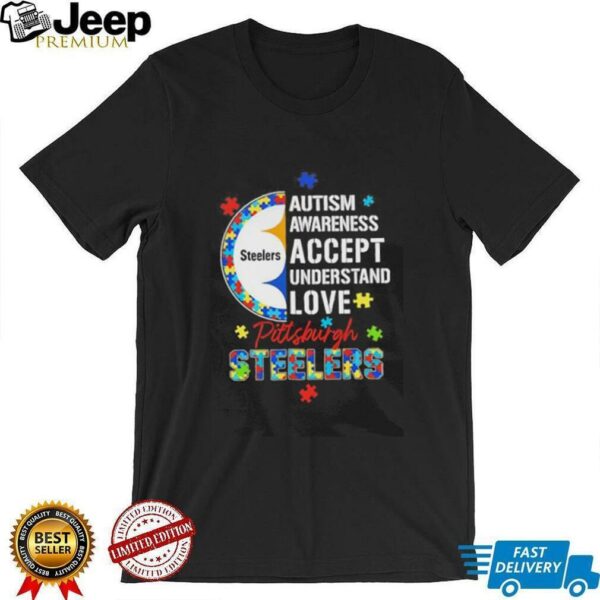Autism awareness accept understand love Pittsburgh Steelers shirt