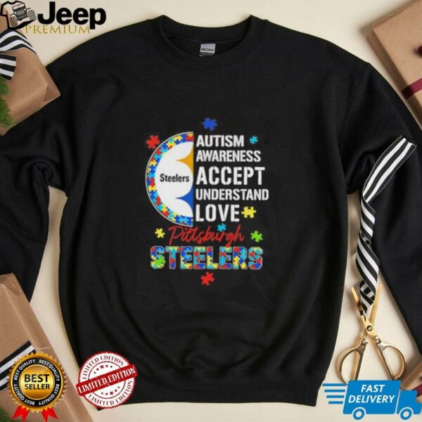 Autism awareness accept understand love Pittsburgh Steelers shirt
