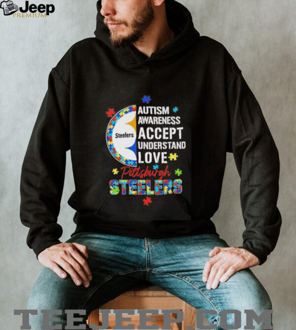 Autism awareness accept understand love Pittsburgh Steelers shirt