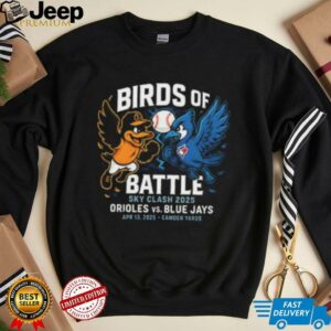Baltimore Orioles vs. Toronto Blue Jays Birds of Battle Sky Clash 2025 Camden Yards shirt2