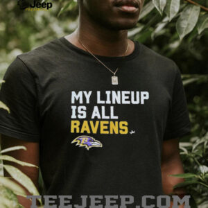 Baltimore Ravens my lineup is all logo shirt4
