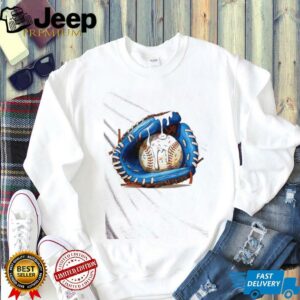 Baseball Ice Cream Drip Blue Softball Glove Drip shirt2