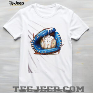 Baseball Ice Cream Drip Blue Softball Glove Drip shirt4