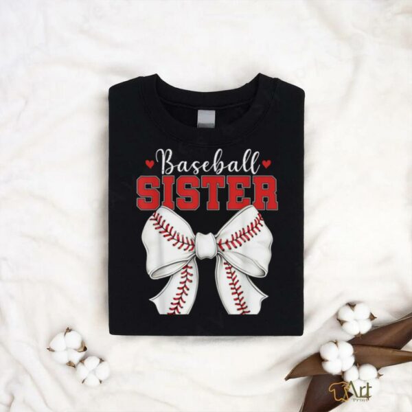 Baseball Sister Vintage Sport Lover Sister Mothers Day T Shirt
