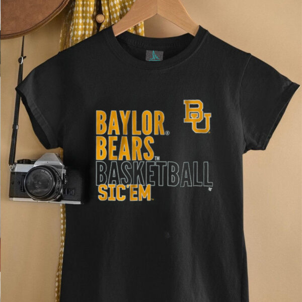 Baylor Basketball Text Logo Overlay Shirt