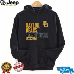 Baylor Basketball Text Logo Overlay Shirt2