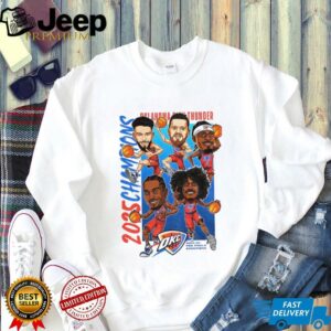 Big 5 Oklahoma City Thunder big head 2025 NBA Finals Champions cartoon shirt