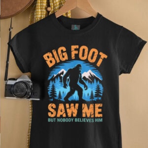Bigfoot Saw Me Funny Sasquatch Retro big foot for adult men T Shirt