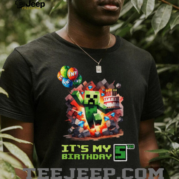 Birthday Boy 5th Birthday I’m 5 Year Old Gamer Number T Shirt