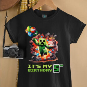 Birthday Boy 5th Birthday I’m 5 Year Old Gamer Number T Shirt