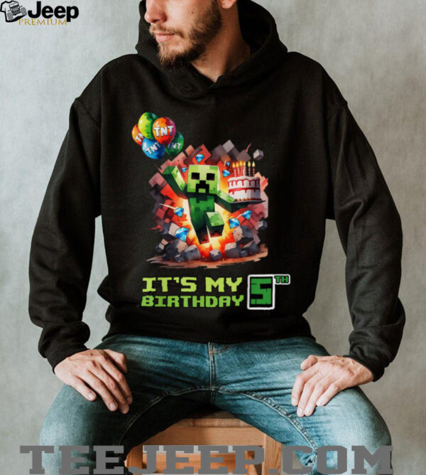 Birthday Boy 5th Birthday I’m 5 Year Old Gamer Number T Shirt