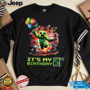 Birthday Boy 5th Birthday Im 5 Year Old Gamer Number T Shirt3
