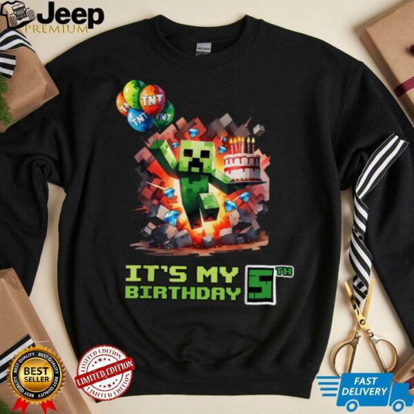 Birthday Boy 5th Birthday I’m 5 Year Old Gamer Number T Shirt