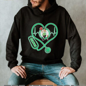 Boston Celtics Caring Hearts Nurses T Shirts0