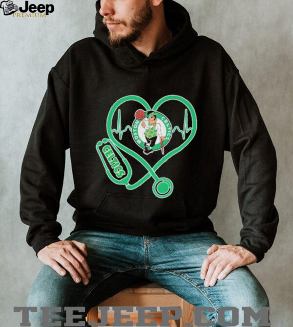 Boston Celtics Caring Hearts Nurses T Shirts