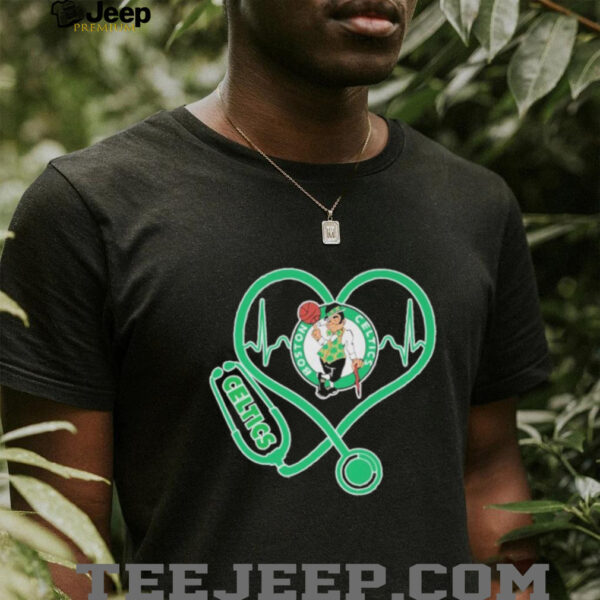 Boston Celtics Caring Hearts Nurses T Shirts