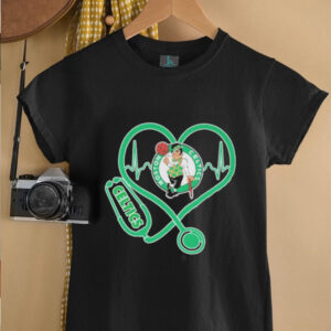 Boston Celtics Caring Hearts Nurses T Shirts2