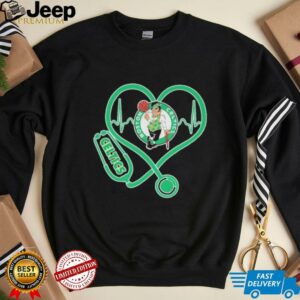 Boston Celtics Caring Hearts Nurses T Shirts3