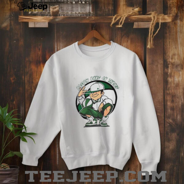 Boston Celtics runs on threes basketball shirt