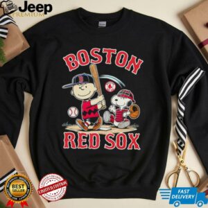 Boston Red Sox Snoopy Charlie Brown Baseball Peanuts Cartoon Graphic shirt2