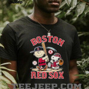 Boston Red Sox Snoopy Charlie Brown Baseball Peanuts Cartoon Graphic shirt3