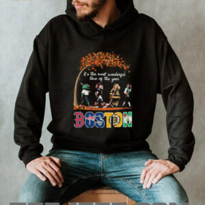 Boston Sports Teams Mascot Abbey Road It’s The Most Wonderful Time Of The Year Shirt