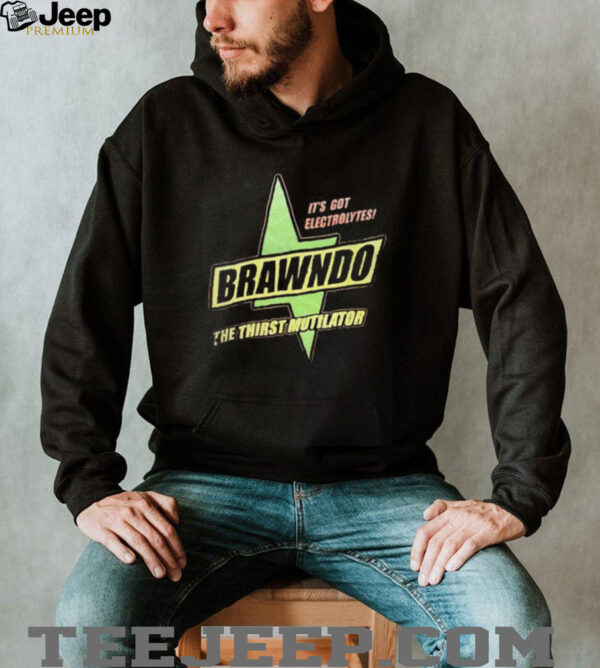 Brawndo it’s got electrolytes the thirst mutilator logo shirt