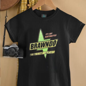 Brawndo its got electrolytes the thirst mutilator logo shirt2