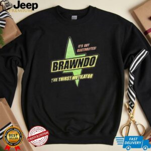 Brawndo its got electrolytes the thirst mutilator logo shirt5