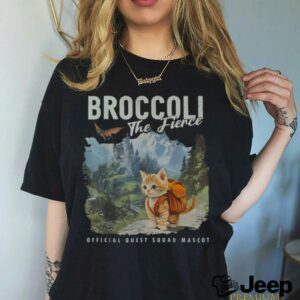Broccoli the Fierce Quest Fantasy Squad Broccoli Cat T Shirt
