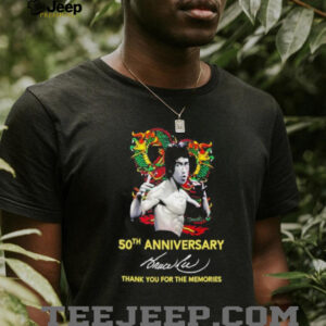 Bruce Lee The Dragon 50th anniversary thank you for the memories shirt2