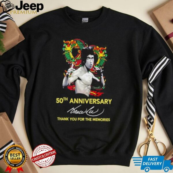 Bruce Lee The Dragon 50th anniversary thank you for the memories shirt