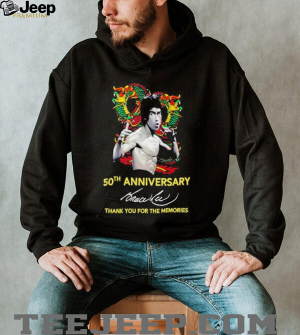 Bruce Lee The Dragon 50th anniversary thank you for the memories shirt